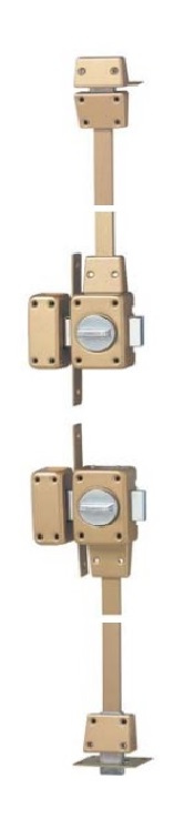 Verrou 4 points Zenith 1550 haut et bas à bouton cylindre de 45 mm gauche ISEO 15500455.5
