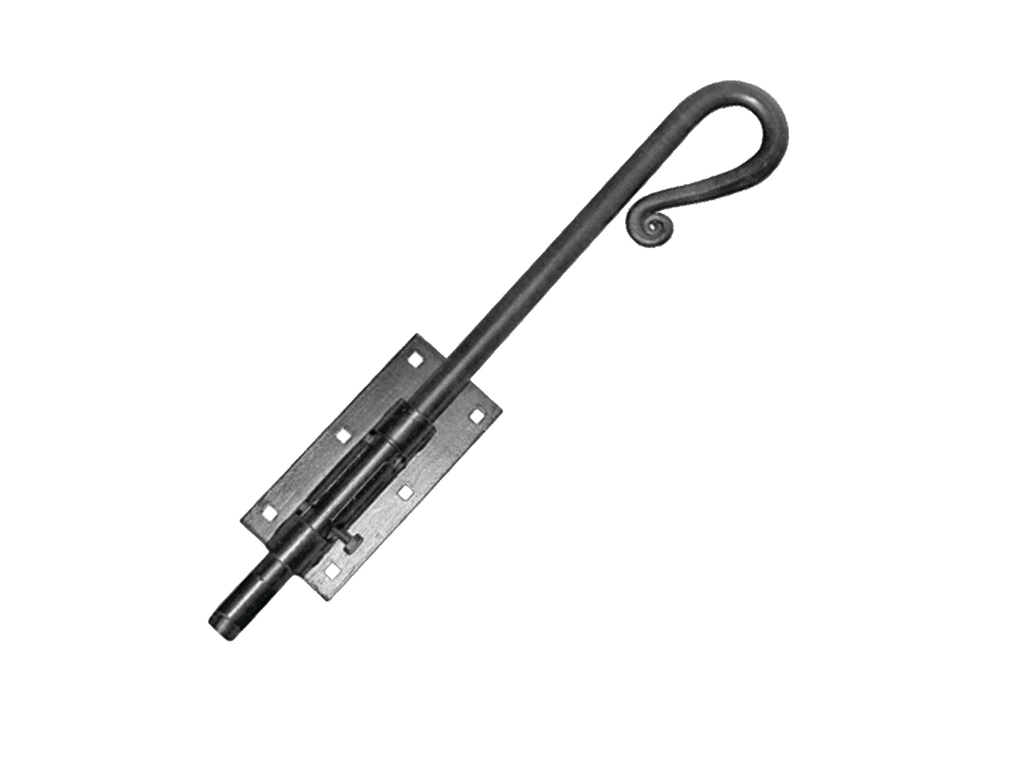 Verrou à douille rustique à visser large noir 16 x 400 mm MERMIER M-464452