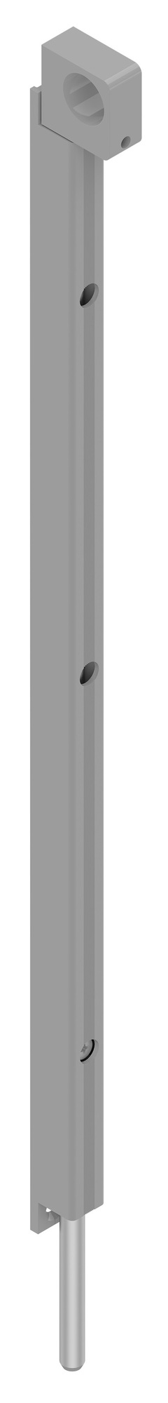 Verrou applique + tige en inox L500mm gris alu RAL9006 LA CROISEE DS DS6943-007