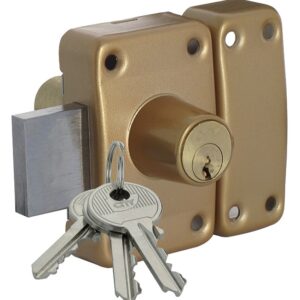 Verrou CITY 26 à double entrée gâche huisserie bois cylindre de 50 mm ISEO 10022501