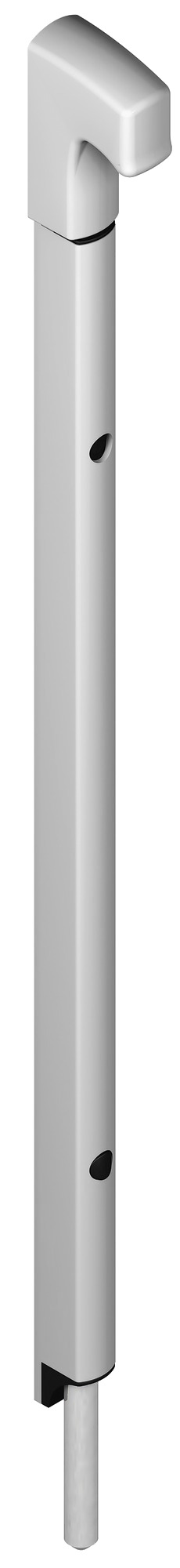 Verrou en applique Danaos tige inox longueur 536 mm aluminium RAL9006 LA CROISEE DS DS6366-007