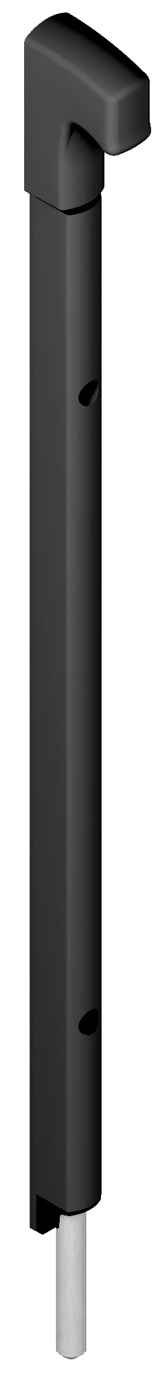 Verrou en applique Danaos tige inox longueur 536 mm noir RAL9005 LA CROISEE DS DS6366-013