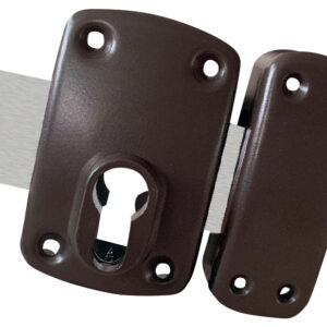 Verrou pour cylindre à profil européen 958E marron sans cylindre HERACLES C5-95800EM