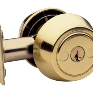 Verrou tubulaire double entrée à axe réglable 60 - 70 mm laiton poli TESA 517U0LP