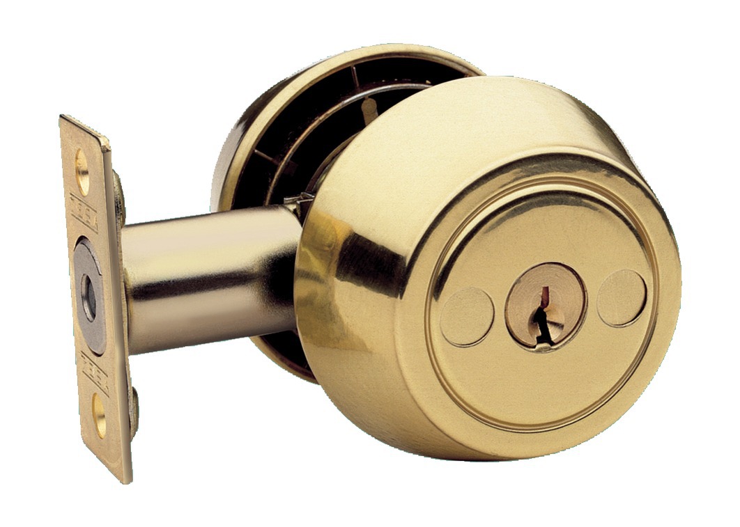Verrou tubulaire double entrée à axe réglable 60 - 70 mm laiton poli TESA 517U0LP