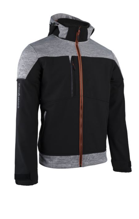 Veste BANJO Softshell noir gris TXL COVERGUARD 5BAN01000S