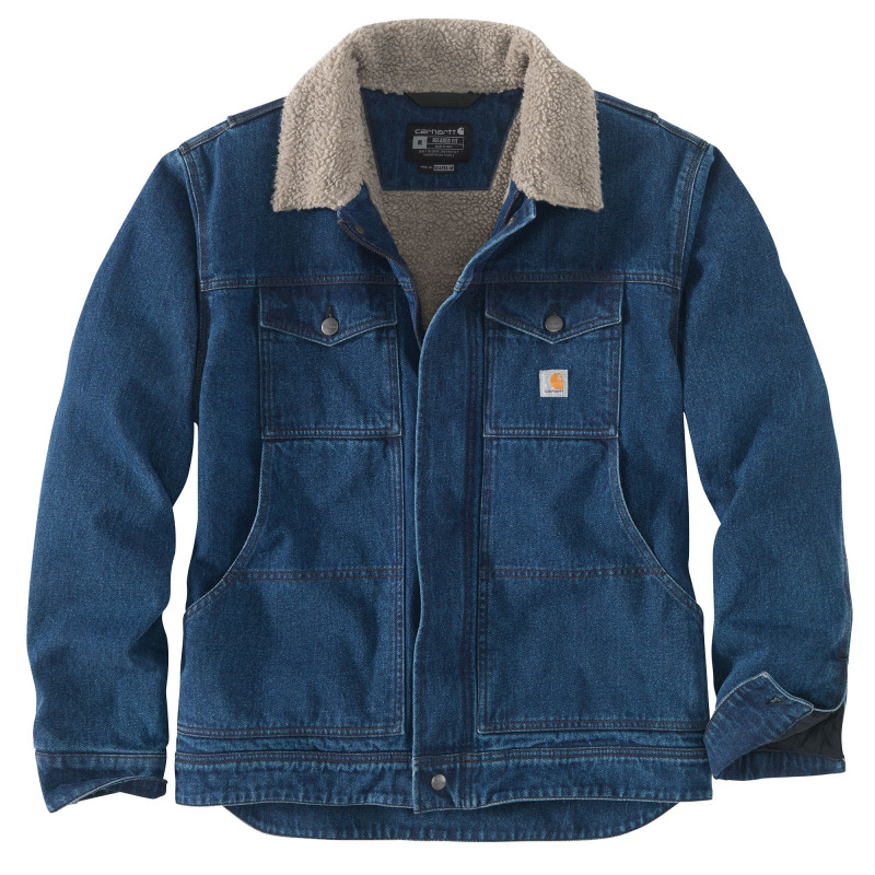 Veste Denim Sherpa relaxed fit bleu TXL CARHARTT S1105478H87XL