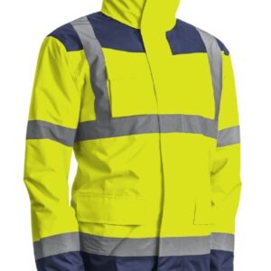 Veste KANATA PU HI-VIZ 3M jaune fluo/marine TM COVERGUARD 7KANYM