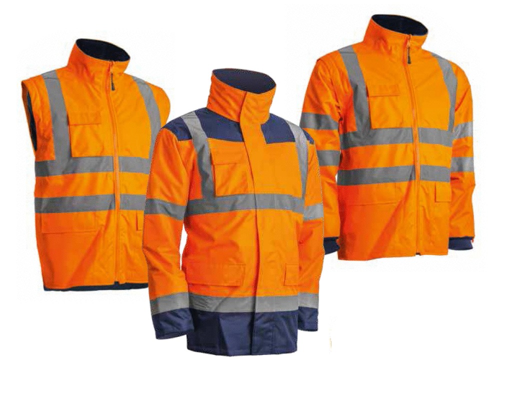 Veste KANATA PU HI-VIZ 3M orange fluo/marine T2XL COVERGUARD 7KANOXXL