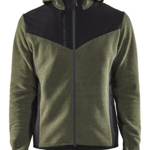 Veste tricotée avec Softshell vert foncé/noir TL BLÅKLÄDER 594025364199L