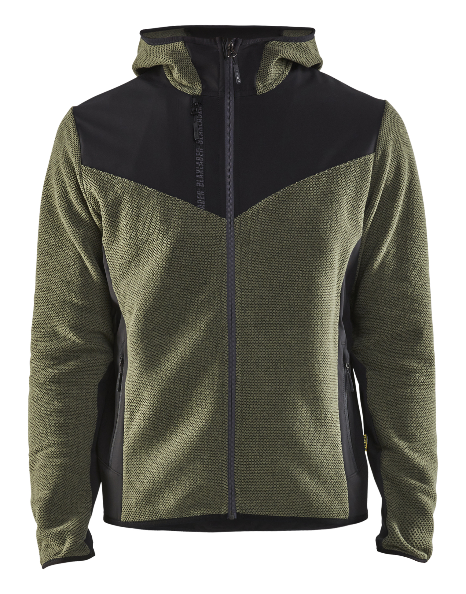Veste tricotée avec Softshell vert foncé/noir TS BLÅKLÄDER 594025364199S