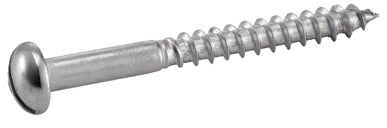 Vis à bois tête cylindrique fendue inox A2 DIN 96 2,5X25 boîte de 500 ACTON 623022,5X25SUP