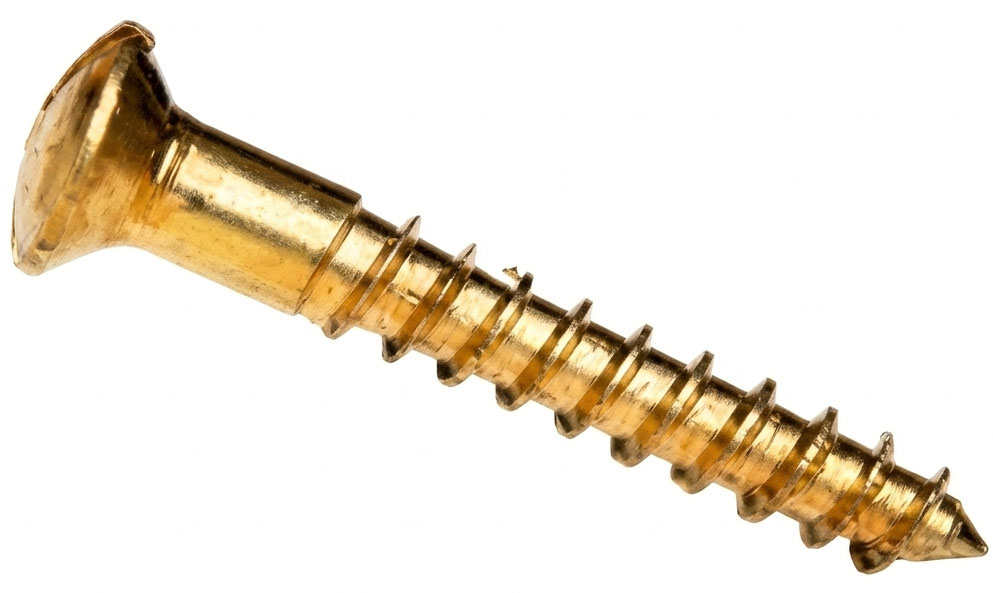 Vis à bois tête fraisée bombée fendue laiton DIN 95 5X60 boîte de 100 GFD 103078