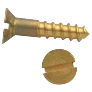 Vis à bois tête fraisée fendue laiton DIN 97 5X45 boîte de 100 GFD 102100