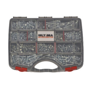 Vis auto-perceuses à tête hexagonale acier zinguée blanc DIN 7504-K coffret de 905 ULTIMA COF155