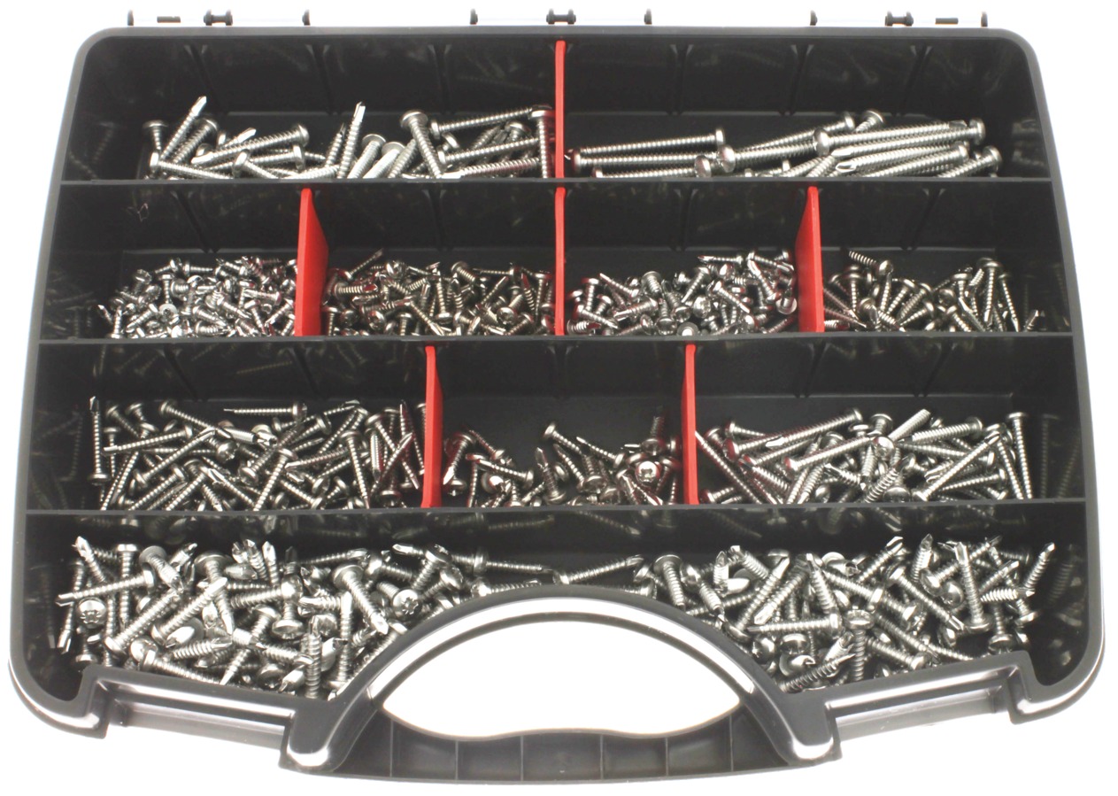 Vis autoperceuses tête cylindrique Pozidrive inox A2 coffret de 660 ULTIMA COF156