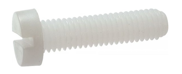 Vis métaux tête cylindrique fendue nylon 6.6 DIN 84 5X30 boîte de 200 ACTON 825005X30