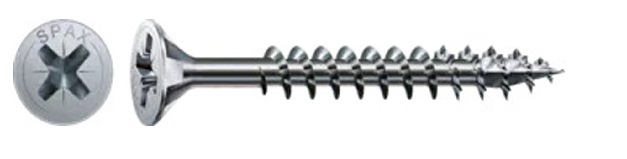 Vis universelle tête fraisée Pozidrive filetage partiel pointe S WIROX 5X90 boîte de 200 SPAX 1081010500905