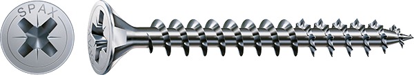 Vis universelle tête fraisée Pozidrive filetage total pointe S WIROX 3,5X40 boîte de 1000 SPAX 1081010350405