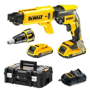 Visseuse plaquiste 18 V + 2 batteries 2 Ah + chargeur + coffret TSTAK DEWALT DCF620D2K-QW