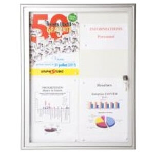 Vitrine NATURA fond tôle 650 x 476 x 32,5 mm SATA VINT4AN3VM