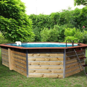 Piscine bois octogonale - 5,90 x 4,20 x H. 1,11 m LUCON