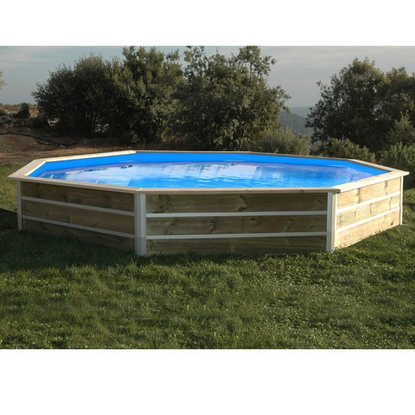 Piscine bois ronde - Ø 4,60 x H. 1,11 m LEYTE