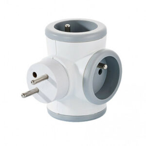 Multiprise sans fil avec prise rotative, 3 prises blanc WATT&CO