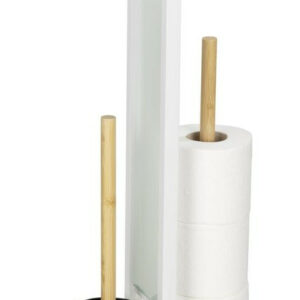 Combine brosse et porte-papier toilette Rivalta blanc