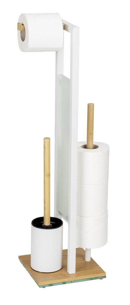Combine brosse et porte-papier toilette Rivalta blanc