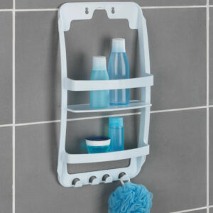Etagere de bain / douche blanc a suspendre