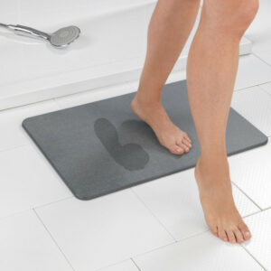 Tapis De Bain L.39 X L.60 Cm Gris, Simi Wenko
