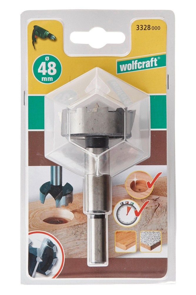 Fraise encastrement porte coulissante Diam.48 mm WOLFCRAFT