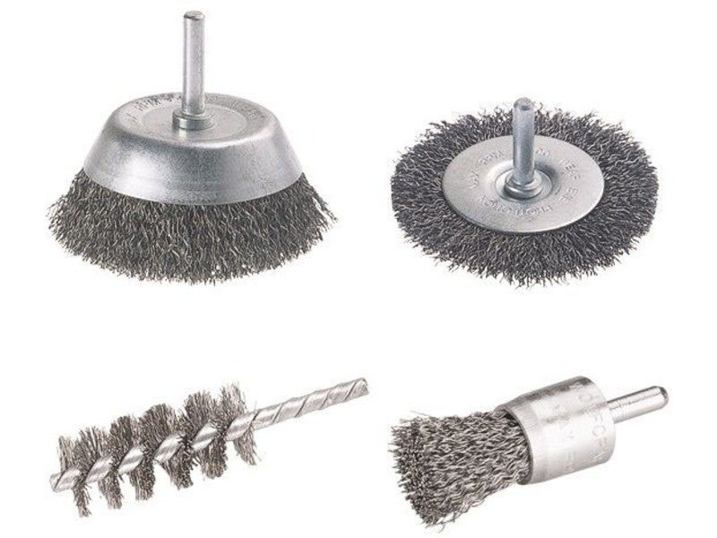 Lot De 4 Brosses Pour Perceuse Pour Multimatière, Diam.25 Et 75 Mm
