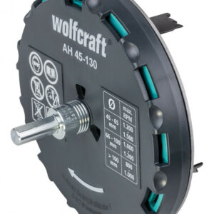 Trépan AH réglable  queue 3 pans, Diam.40 - 130 mm WOLFCRAFT