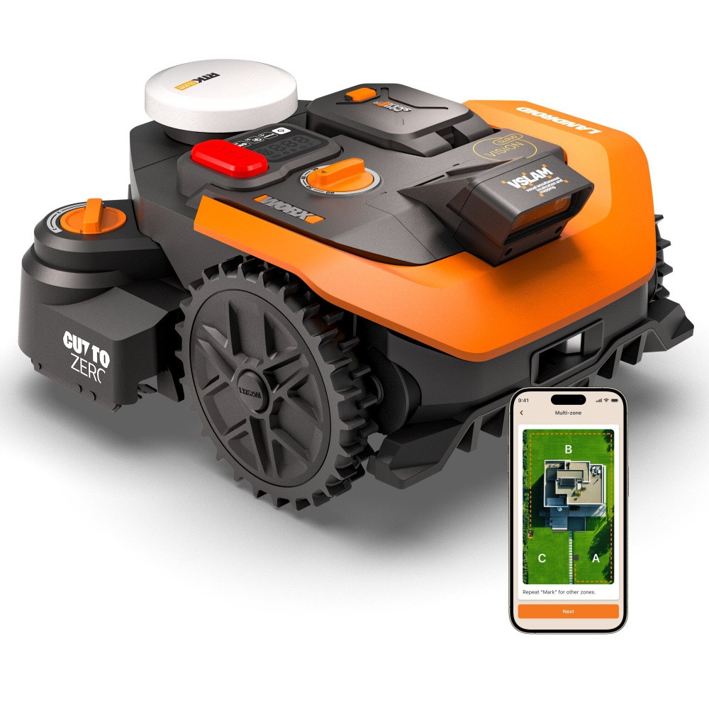 Robot tondeuse connecté WORX VISION CLOUD 2WD - Jusqu'à 650m² - WR365E