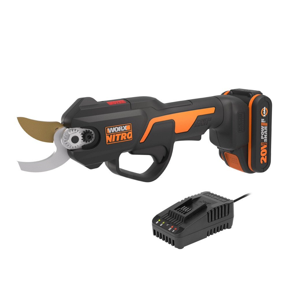 Sécateur sur batterie WORX WG330E, L.25 cm, 20 V