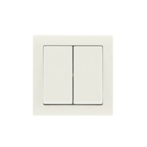 Double interrupteur va-et-vient saillie complet Besto, blanc