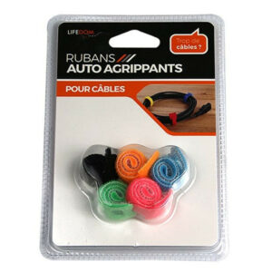 Lot de 5 attaches-câbles adhésifs