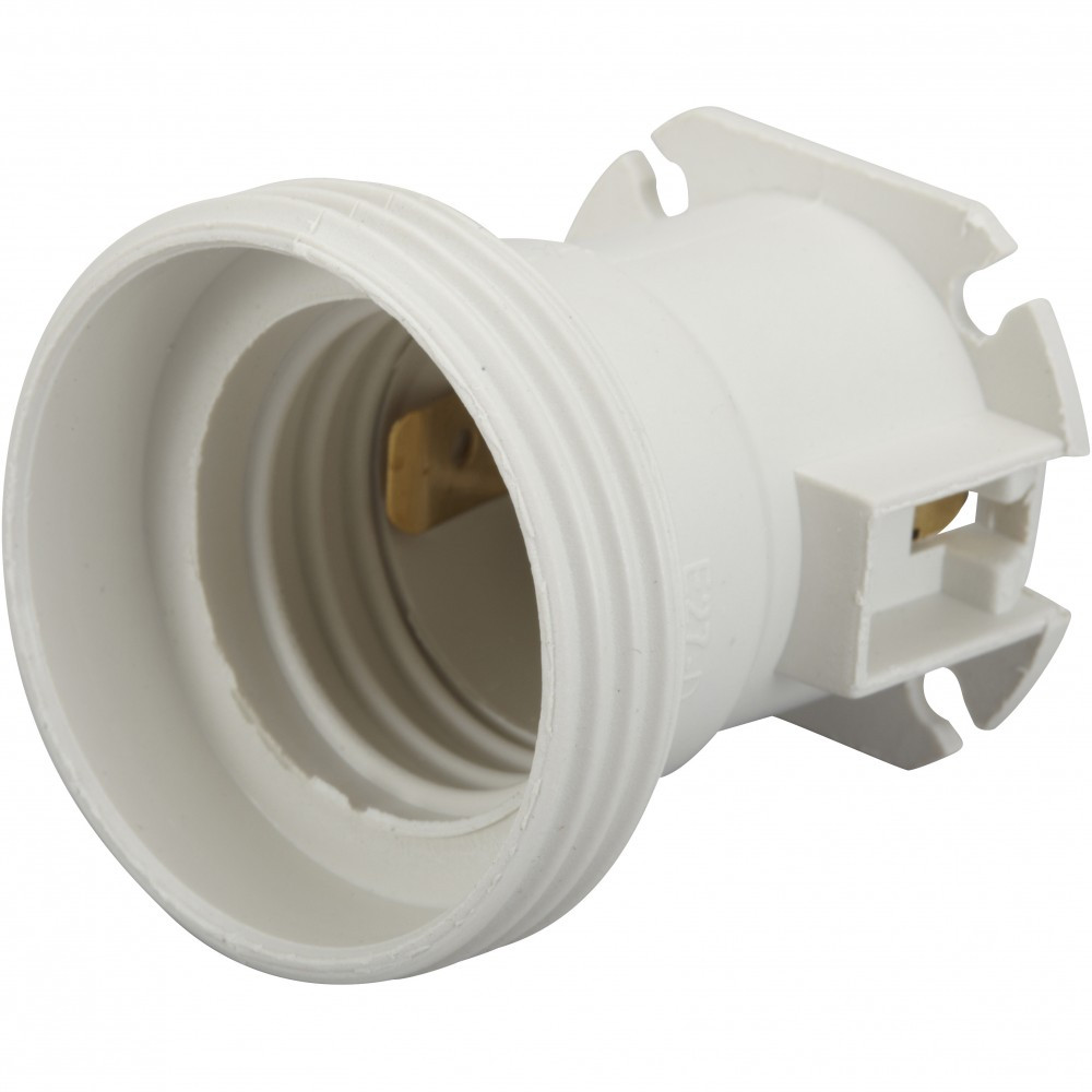 Lot de 5 douilles électriques e27 à vis thermoplastique blanc ZENITECH