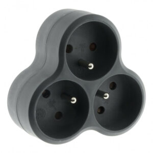 Triplite filaire, 3 prises gris ZENITECH