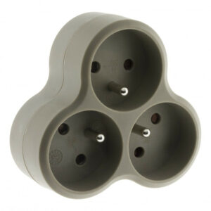 Triplite filaire, 3 prises taupe INOTECH
