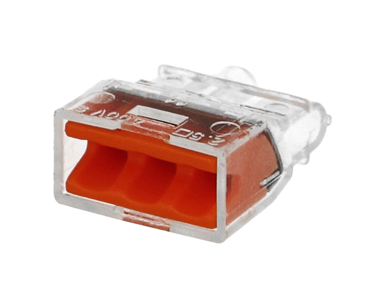 100 bornes Eur'Ohm FastLock pour fil rigide 3 entrées