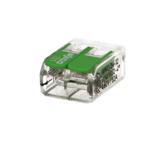 100 connecteur WAGO 2 entrées pour fil souple ou rigide "Green Range"
