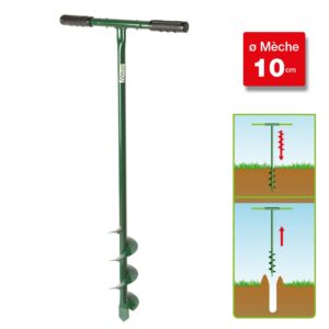 TARIÈRE MANUELLE HAUTEUR 100 CM DIAM 10 CM