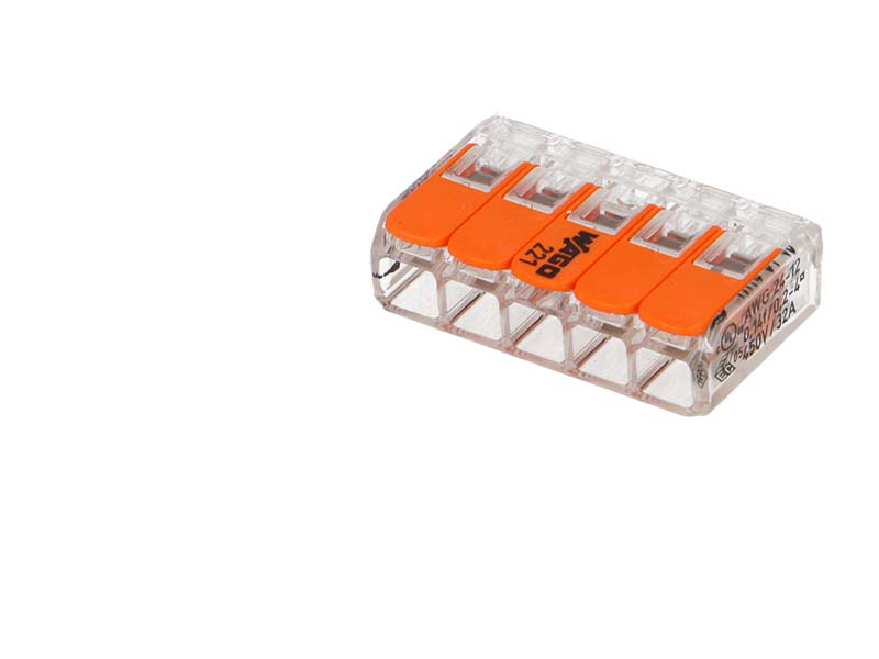 15 mini connecteur WAGO 5 entrées pour fil souple ou rigide