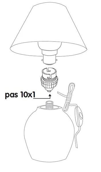 3233550854527 - Douille B22 plastique