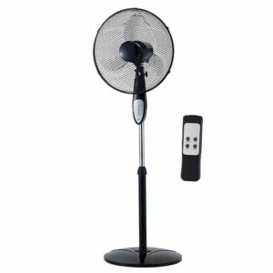 Ventilateur sur pied - Plastique et métal - Noir - 40cm