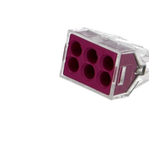 50 connecteurs WAGO 6 entrées (violet)