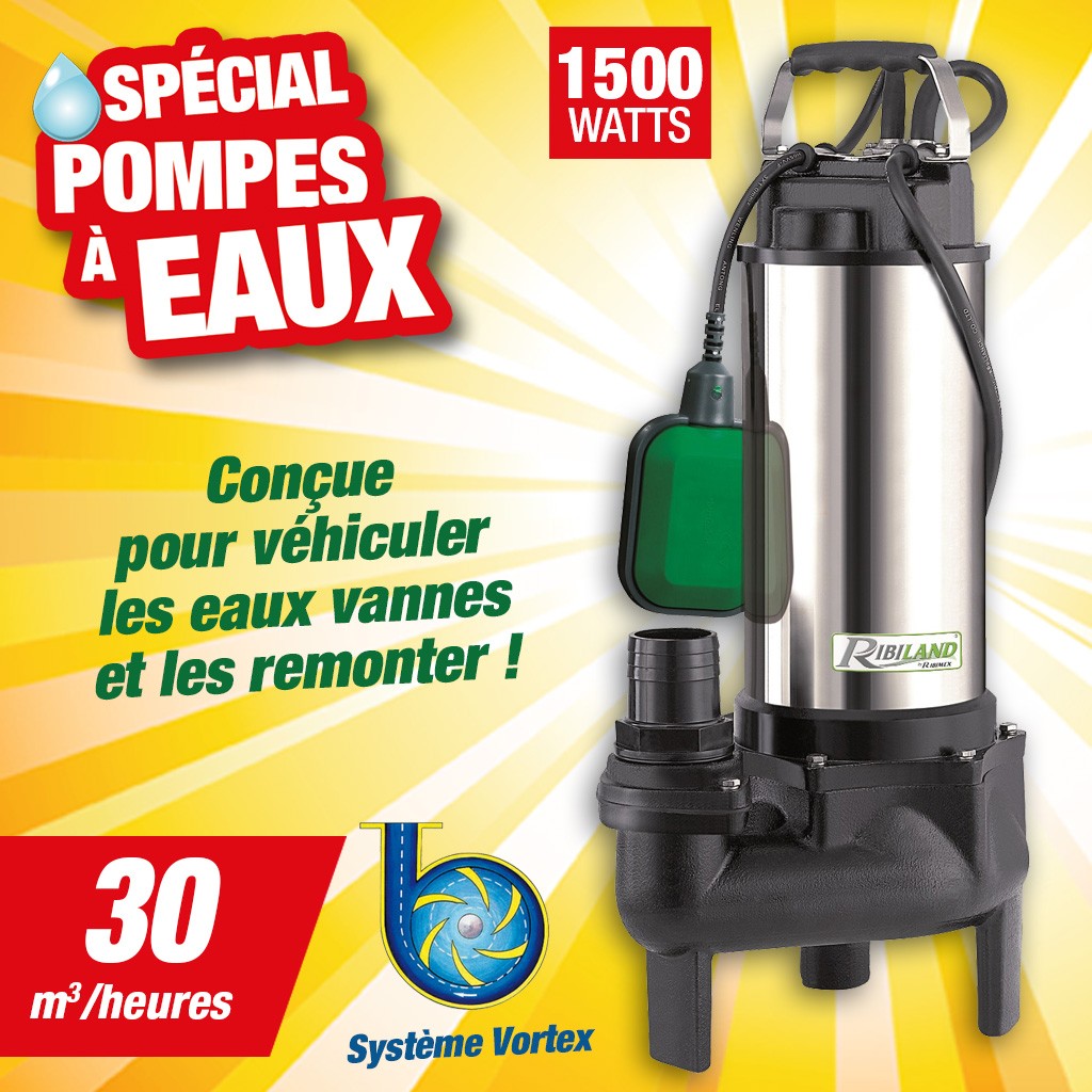 pompe immergee vortex 1500w